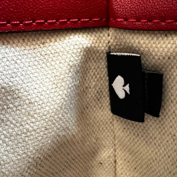 Kate Spade Liv Spade Flower Coated Canvas Small Flap Crossbody Bag Cherry Rouge - Picture 14 of 14